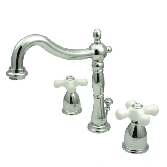 Kingston Brass KB1971PX Heritage Widespread Lavatory Faucet with Retail PopUp, Chrome
