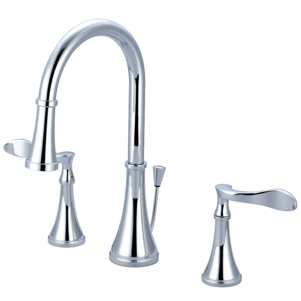 kingston brass ks2991cfl widespread kitchen faucet less sprayer kingston brass kingston brass ks2991cfl widespread kitchen faucet less sprayer kingston brass