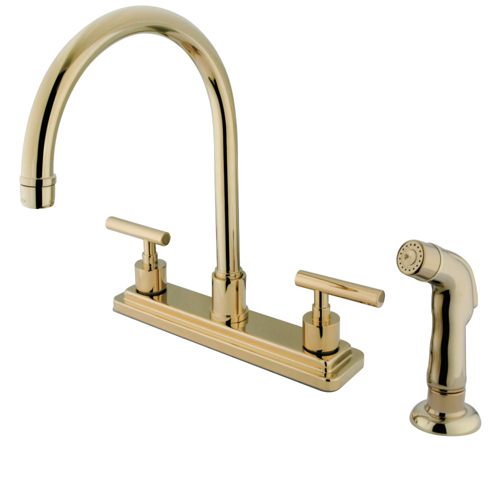 Kingston Brass KS8792CML Manhattan 8" Centerset Kitchen Faucet with