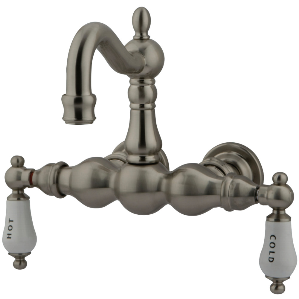 Kingston Brass Cc1003t8 Vintage 3 3 8 Wall Mount Tub Filler Brushed Nickel Kingston Brass