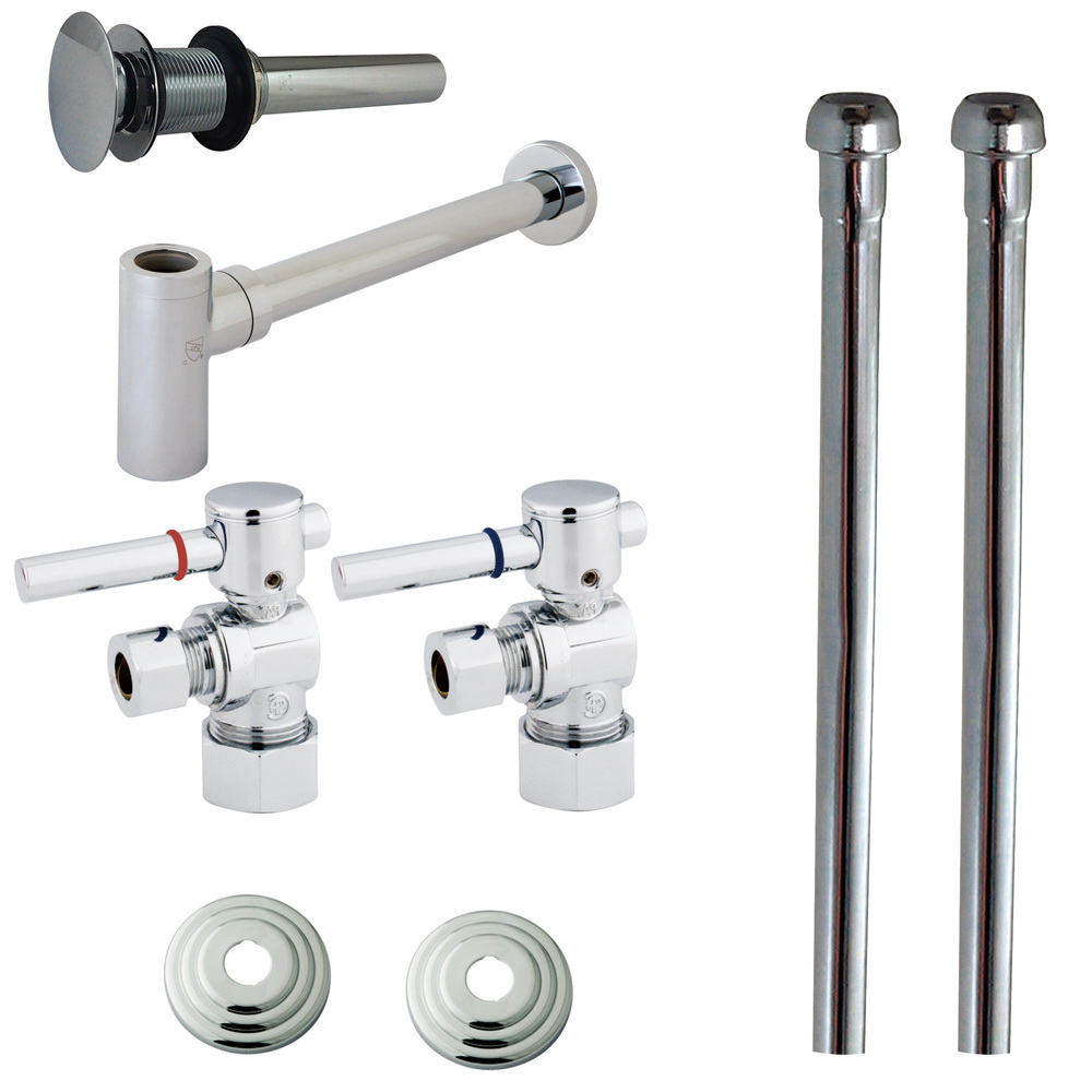 Kingston Brass CC53301DLTRMK2 Vessel Sink Plumbing Supply Kits Combo, 5