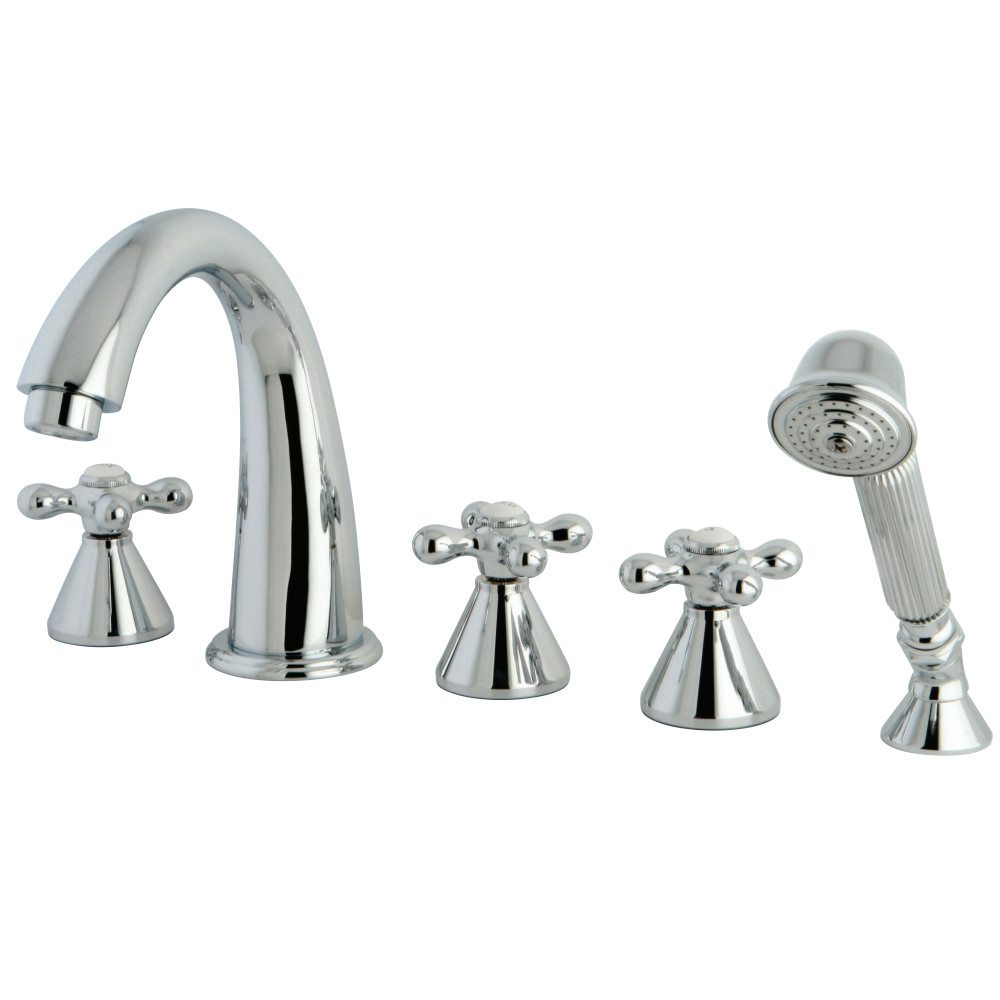 Kingston Brass Ks23615ax Roman Roman Tub Filler 5 Pieces With Hand Shower Polished Chrome