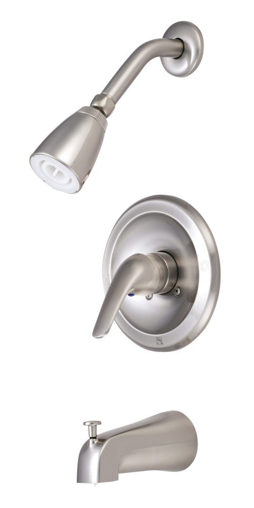 Kingston Brass KB538L Tub and Shower Faucet with Single Handle, Satin