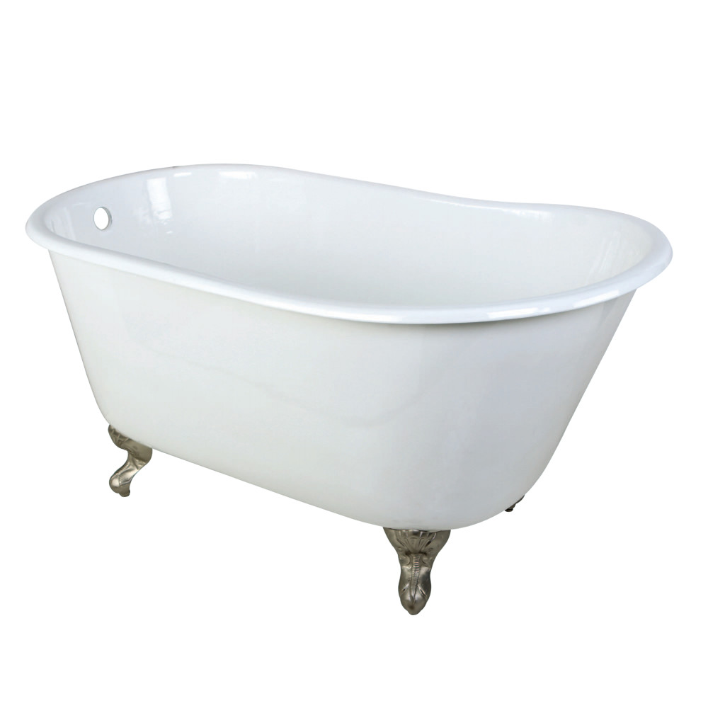 Kingston Brass Aqua Eden 53" Cast Iron Slipper Clawfoot Bath Tub with
