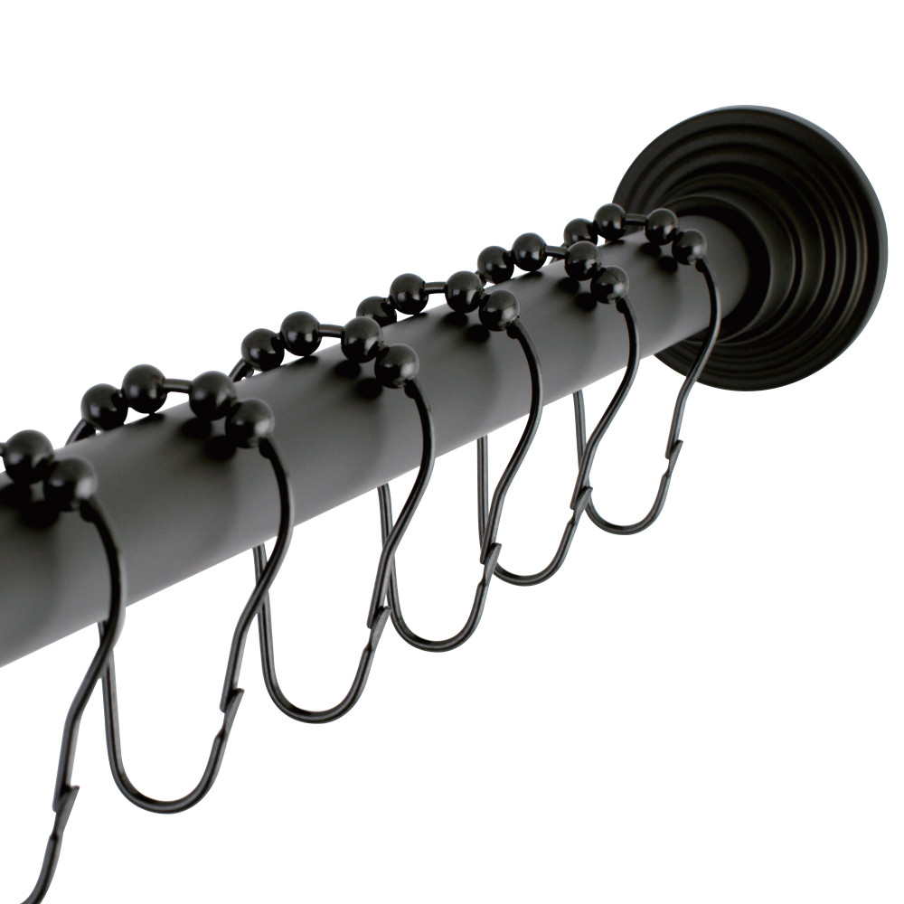 Kingston Brass SCC2715 Adjustable Shower Rod and Shower Ring Set, Oil