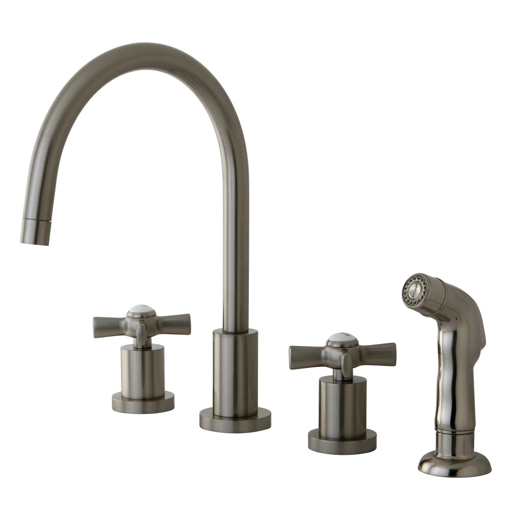 Kingston Brass KS8728ZX Widespread Kitchen Faucet, Brushed Nickel