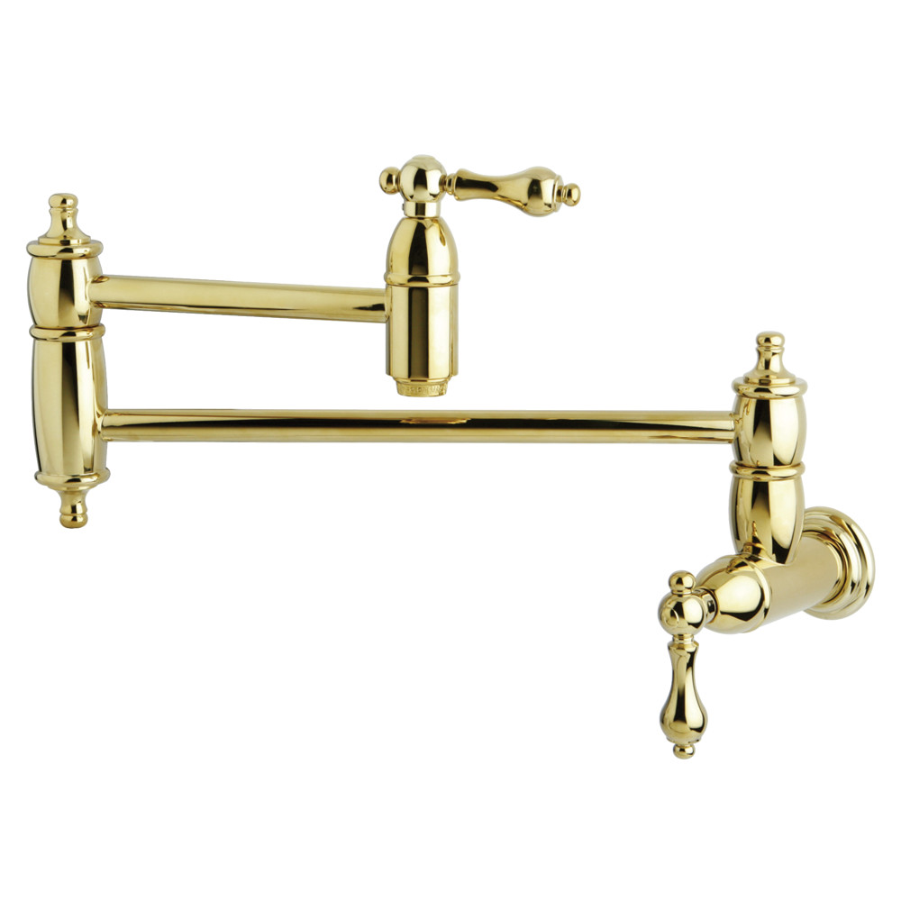 Kingston Brass KS3102AL Restoration Wall Mount Pot Filler Polished   KS3102AL 