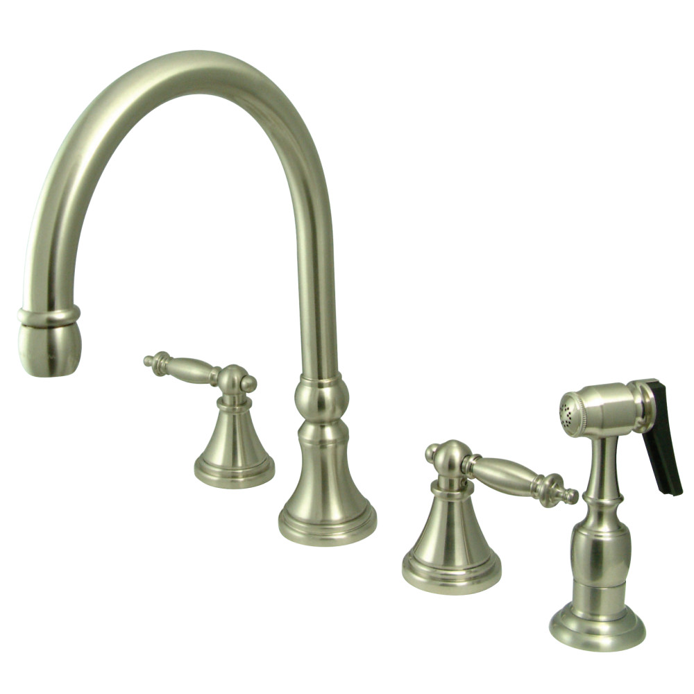 Kingston Brass KS2798TLBS Tuscany 8 Kitchen Faucet With Brass