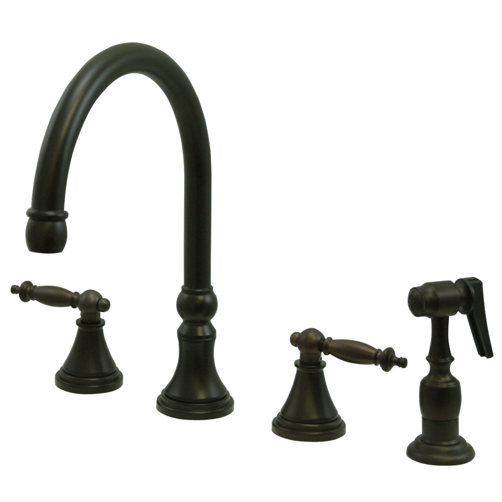 Kingston Brass KS2795TLBS Tuscany 8" Kitchen Faucet With ...