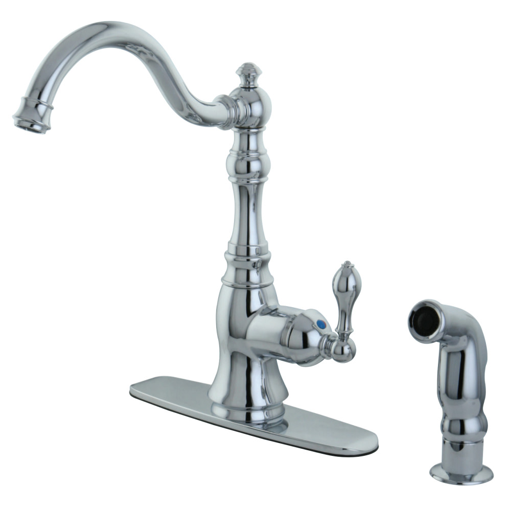 Kingston Brass GS7701ACLSP American Classic Kitchen Faucet With Sprayer