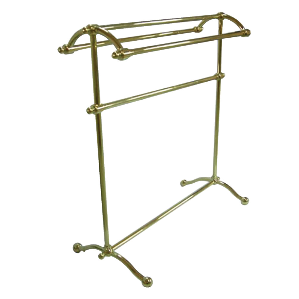 Kingston Brass CC2292 Pedestal Towel Rack, Polished Brass Kingston Brass